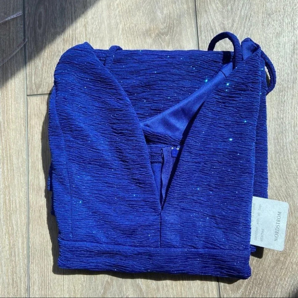 NWT Bailey Blue Sparkle Crepe Bodycon  Mini Dress - Picture 16 of 16